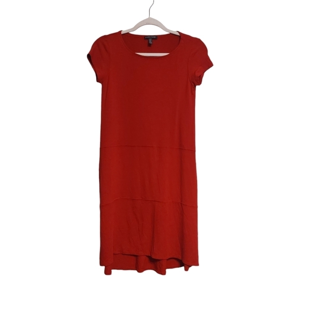 Eileen Fisher Cap Sleeve Bateau Neck Midi Dress- size XXS